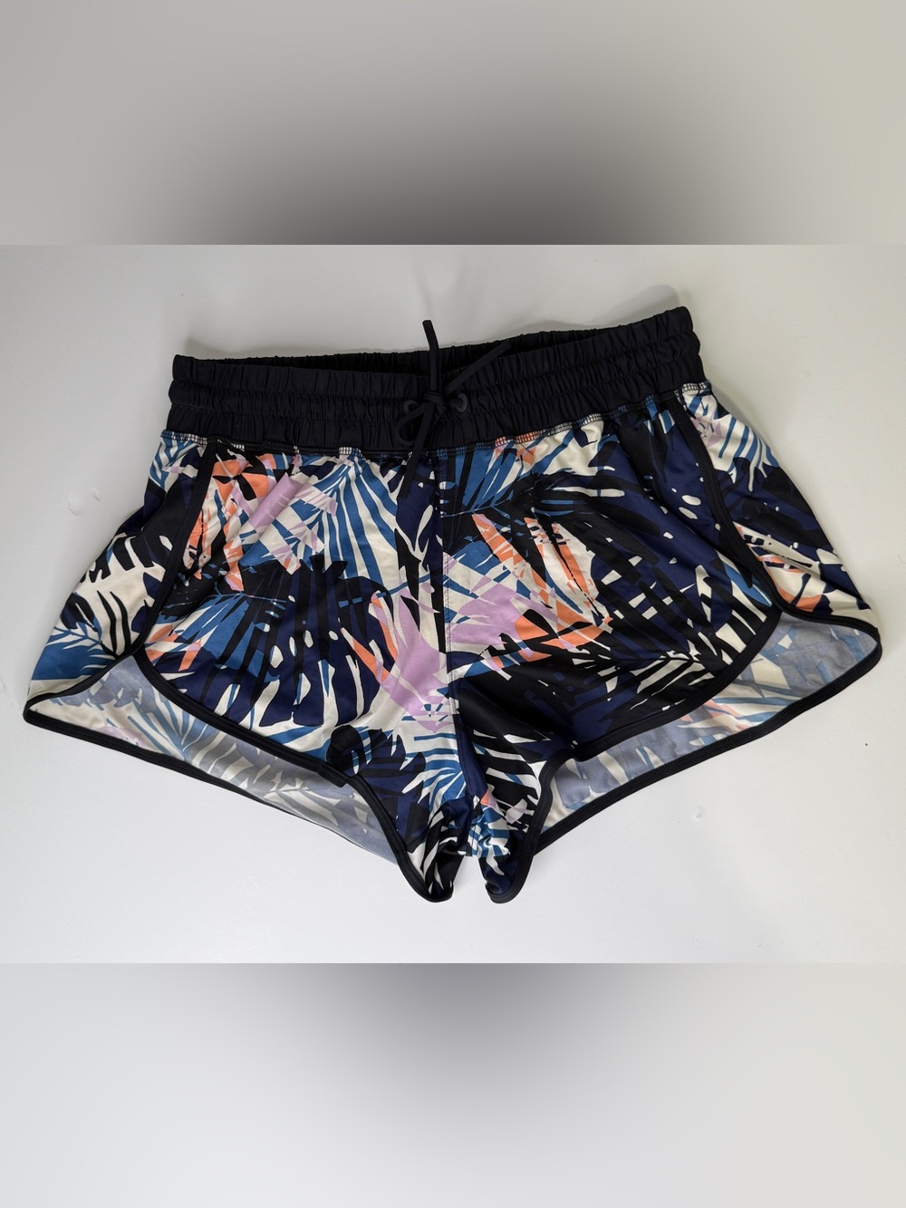 Lands’ End Women's Tropical Print Active Shorts multicolor Sz S